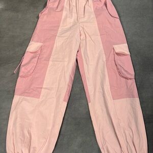 Zara Color Block Cargo Pants